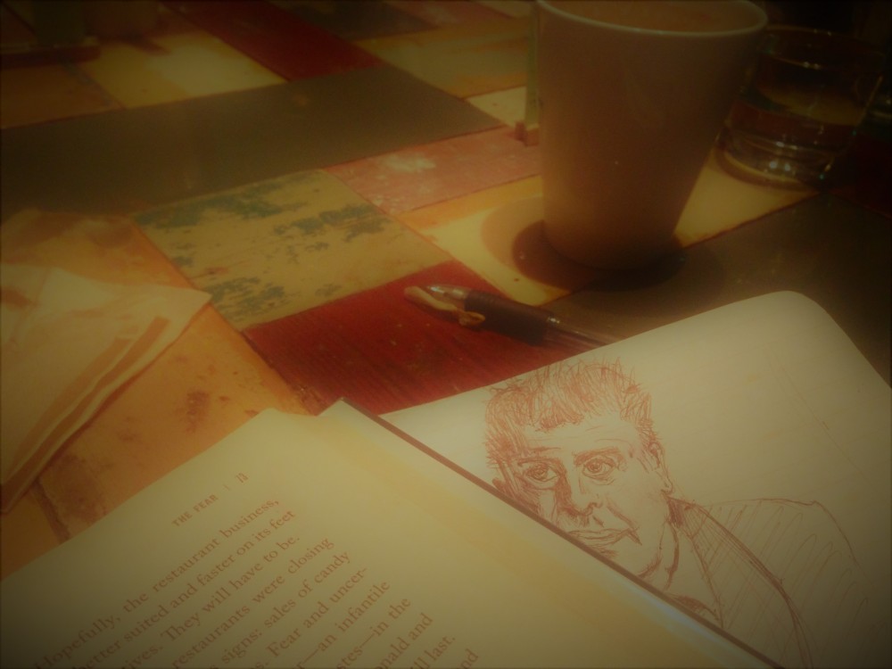 Anthony Bourdain sketch and memoir book medium raw